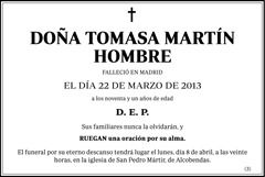 Tomasa Martín Hombre